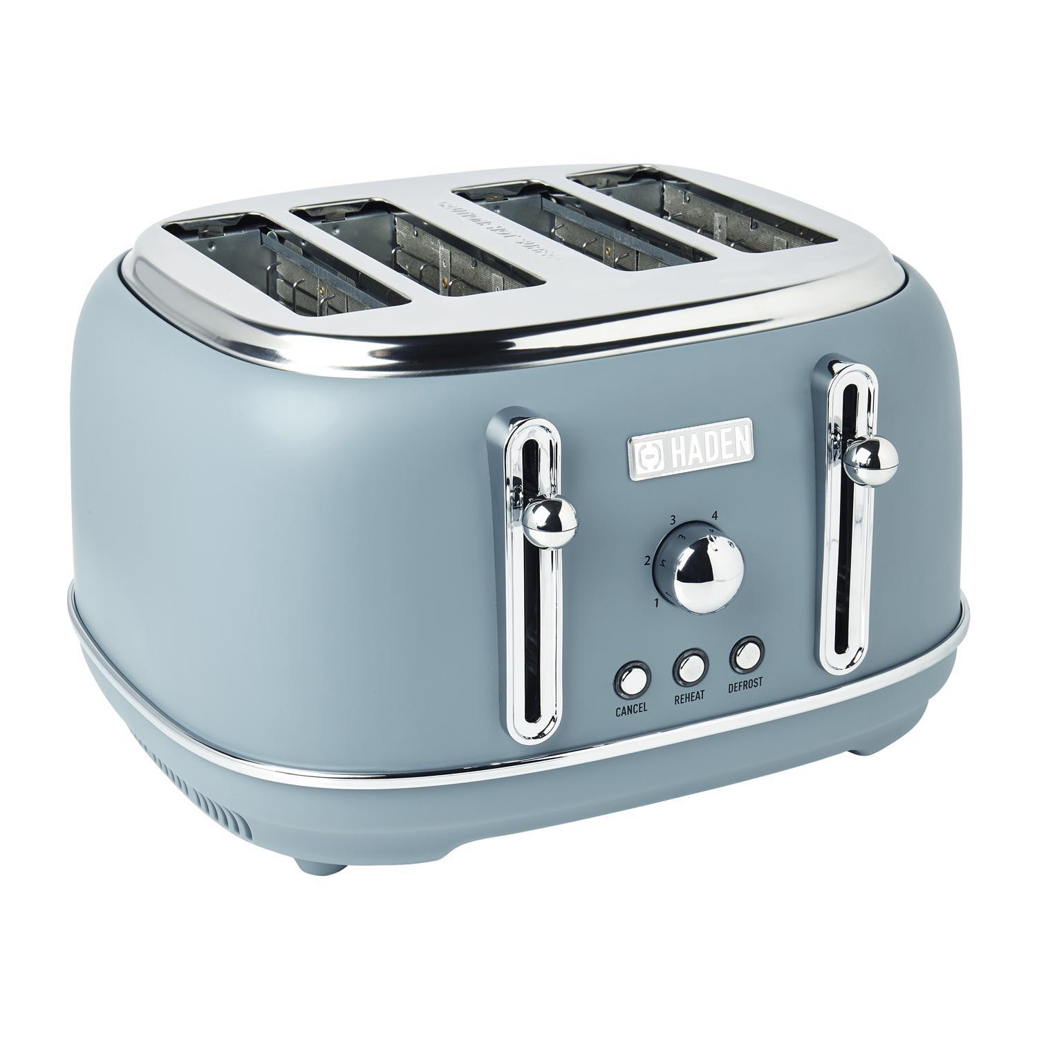 Haden Highclere Stainless Steel Blue 4 slot Toaster 8 in. H X 13 in. W X 11 in. D Sansujyuku sansujyuku.com