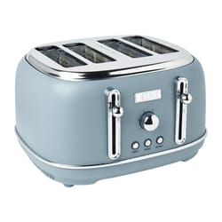 Haden Highclere Stainless Steel Blue 4 slot Toaster 8 in. H X 13 in. W X 11 in. D