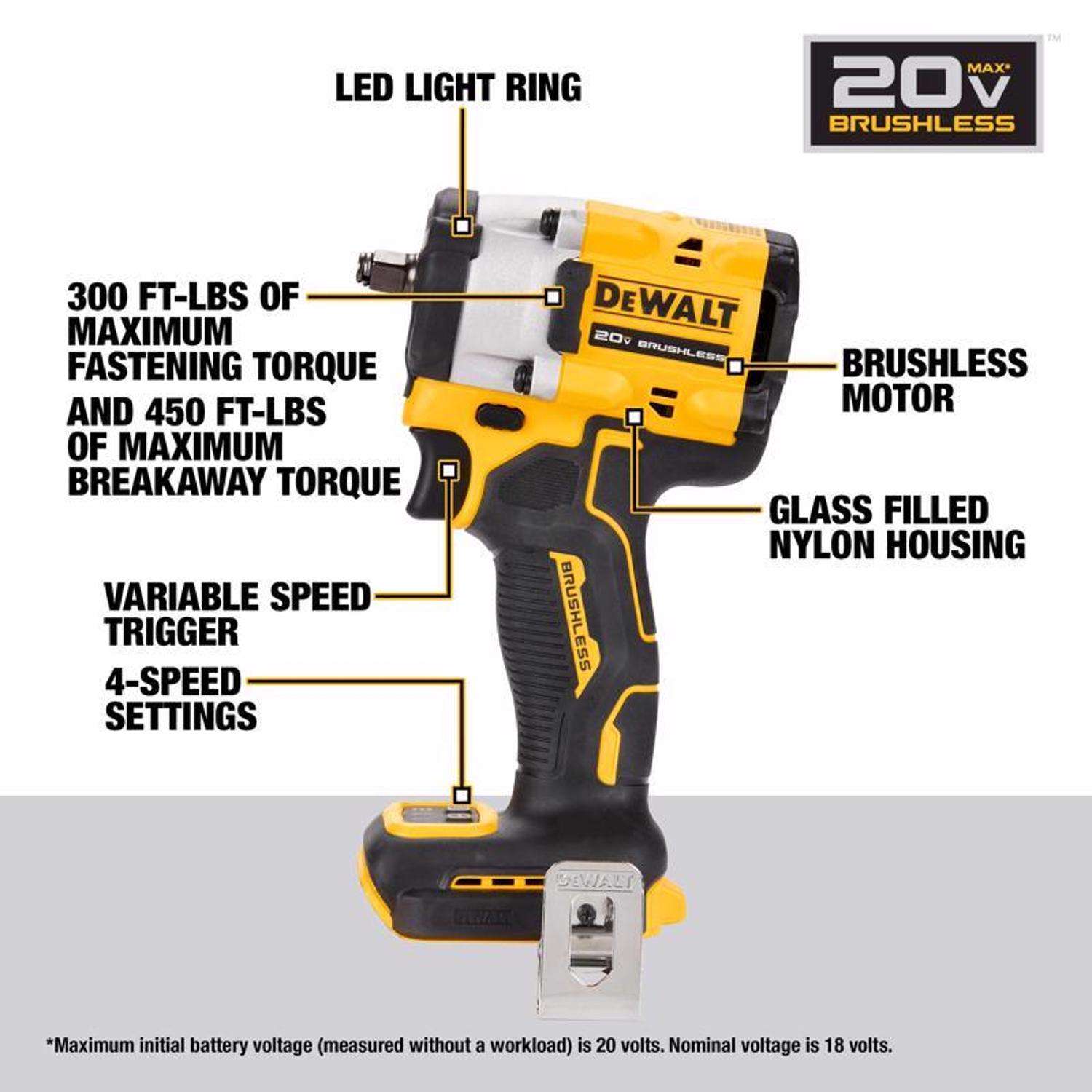 20 volt discount dewalt impact gun