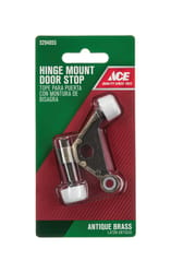 Ace 1 in. H X 2-5/8 in. W Metal Antique Gold Hinge Pin Door Stop Mounts to door and wall