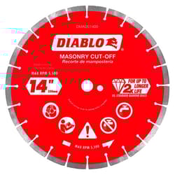 Diablo 14 in. D X 1 in. Diamond Segmented Masonry Cut-Off Disc