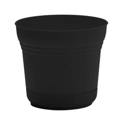 Bloem Saturn 4.5 in. H X 5 in. W Plastic Traditional Flower Pot Black