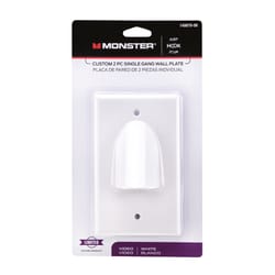 Monster Cable Just Hook It Up White 1 gang Plastic Home Theater Wall Plate 1 pk