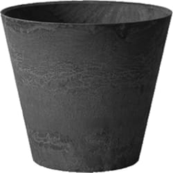 Novelty Artstone 12 in. H X 12.5 in. W X 12.5 in. D X 12.5 in. D Resin Napa Planter Black