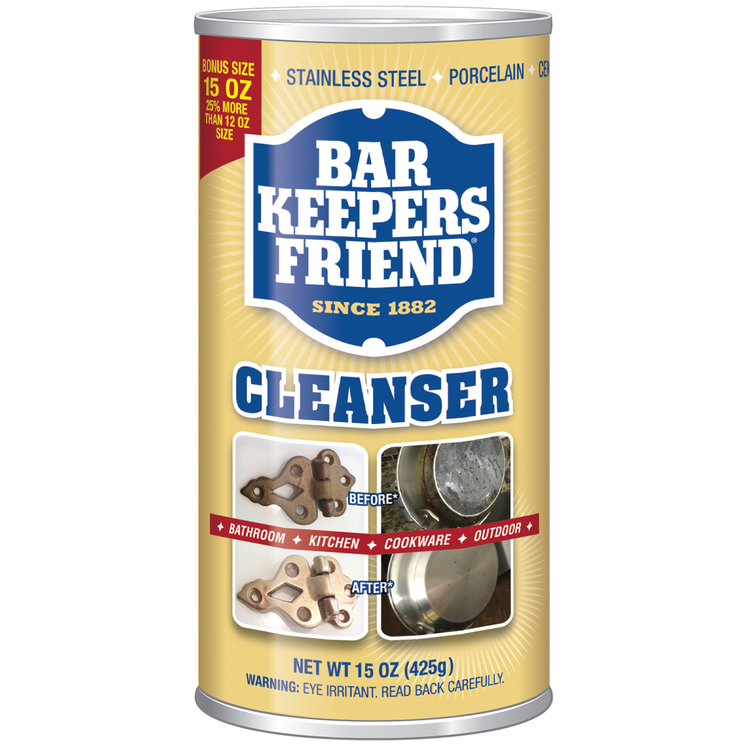 UPC 071618115844 product image for Bar Keepers Friend No Scent Stainless Steel Cleaner & Polish 15 oz. Powder | upcitemdb.com
