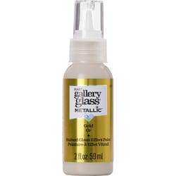 Gallery Glass Metallic Gold Craft Paint Exterior and Interior 2 oz