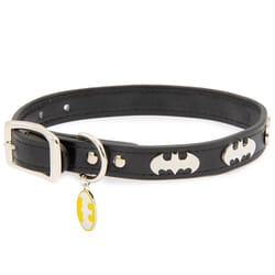 Buckle-Down DC Comics Black Batman Leather Dog Collar Small