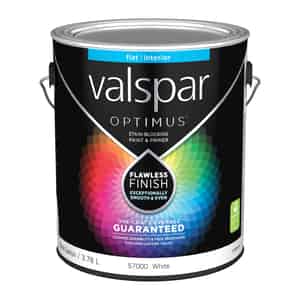Valspar  Optimus  Flat  Basic White  Acrylic Latex  Paint and Primer  1 gal. 