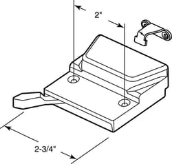 Prime-Line White Steel Window Latch