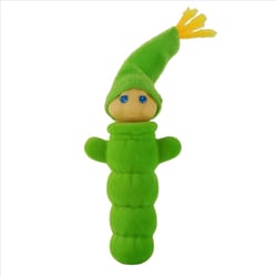 World's Smallest Glo Worm Plush Toy Green/Yellow