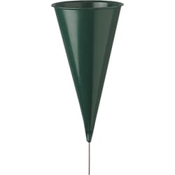 Novelty 8.2 in. H X 4.5 in. W X 4.5 in. D Green Plastic Cemetery Vase