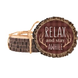 P Graham Dunn 4.25 in. H X 0.5 in. W X 4 in. L Multicolored Wood Barky Coaster