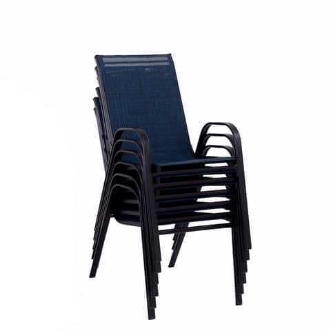 Living Accents Blue Steel Frame Sling Dining Chair Ace Hardware