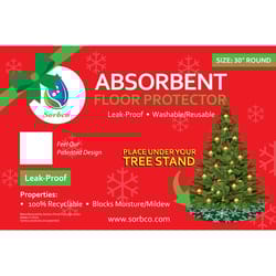 Sorbco Green/White Snowflakes Floor Protector Indoor Christmas Decor