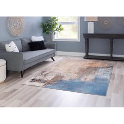 Linon Home Decor Rabkin 5 ft. W X 7 ft. L Blue/Beige Polyester Area Rug