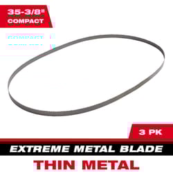 Milwaukee 35.38 in. L X 35.38 in. W Metal Compact Band Saw Blade 12/14 TPI Variable teeth 3 pk