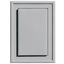 Builders Edge 6 in. H X 1 in. L Prefinished Gray Vinyl Mini Mounting Block