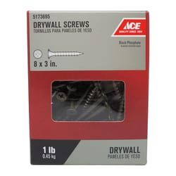 Ace No. 8 wire X 3 in. L Phillips Drywall Screws 1 lb 173 pk