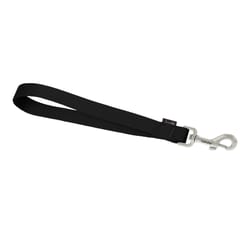 LupinePet Basic Solids Black Black Nylon Dog Training Leash