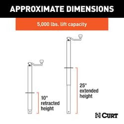 CURT Manual 5000 lb Trailer Jack