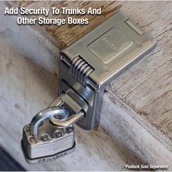 Master Lock Bright Hardened Steel 6-1/4 in. L Fixed Staple Hasp 1 pk