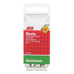 Ace 3/16 in. D X 1/2 in. Aluminum Rivets Silver 12 pk