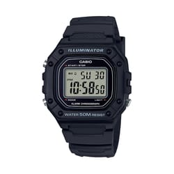 Casio Mens Classic Square Black Digital Watch Resin Water Resistant