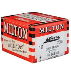 Milton Air Plug 3/8 in. Hose Barb 10 pc