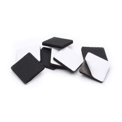 Slipstick GorillaGlides Rubber Self Adhesive Protective Pad Black Square 1-1/2 in. W X 1-1/2 in. L 8