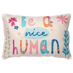 Karma 12 in. H X 4 in. W X 18 in. L Multicolored Polyester Lumbar Pillow