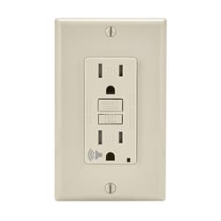 Leviton 15 amps 125 V Light Almond Audible Outlet 5-15R 1 pk