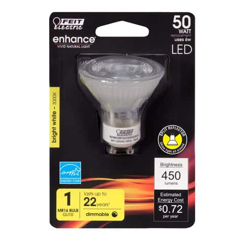 Feit Enhance MR16 GU10 LED Bulb Bright White 50 Watt Equivalence 1