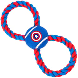 Buckle-Down Marvel Comics Multicolored Nylon Captain America Shield Tennis Ball Tug Toys 1 pk