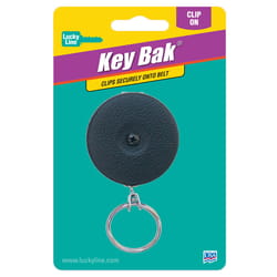 Lucky Line Key Bak 2 in. D Chrome/Metal Black Split Key Reel