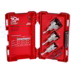 Milwaukee Carbide Tipped Brad/Pilot Point 3/8 in. D Hole Cutter Set