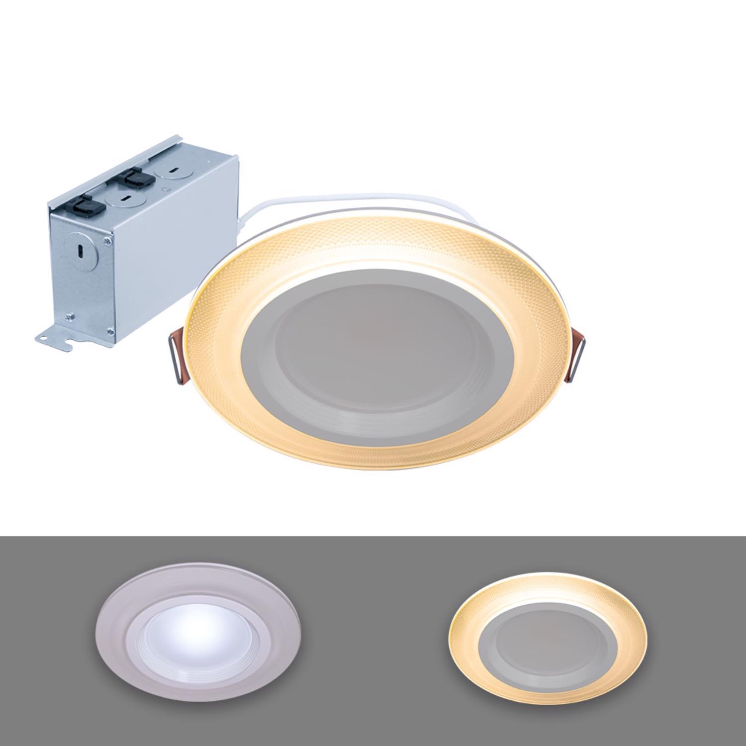 halo white 6 in. w led canless recessed downlight 12 w
