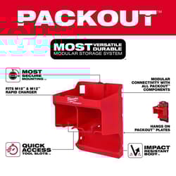 Milwaukee PACKOUT SHOP STORAGE Garage Organizer Tool Station Black/Red
