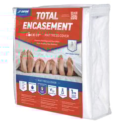 JT Eaton Lock-Up King White Stretch-Knit Polyester Mattress Encasement Cover