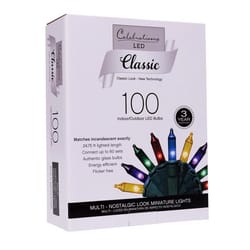 Celebrations Classic LED T5 Multicolored 100 ct String Christmas Lights 24.75 ft.