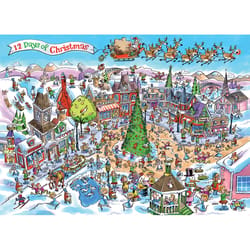 Cobble Hill Doodle Town 12 Days of Christmas Puzzle 1000 pc