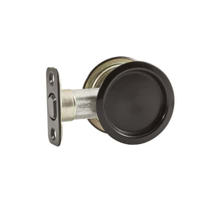 National Hardware Oil Rubbed Bronze Black Steel Pocket Door Pull Ace Hardware