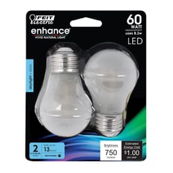 Feit Enhance A15 E26 (Medium) Filament LED Bulb Daylight 60 Watt Equivalence 2 pk