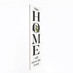 P Graham Dunn Multicolored Wood 60 in. H X 14 in. L X 0.75 in. W This Home will serve the Lord Porch