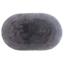 Grund America Puro 24 in. L X 17 in. W Graphite Cotton Bath Rug Latex Free
