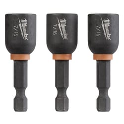 Milwaukee Shockwave 7/16 inch drive in. X 1-7/8 in. L Heat-Treated Steel Nut Driver Set 3 pc