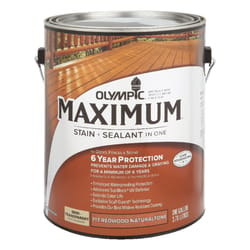 Olympic Maximum Semi-Transparent Semi-Gloss Redwood Natural Tone Deep Base Stain and Sealant 1 gal