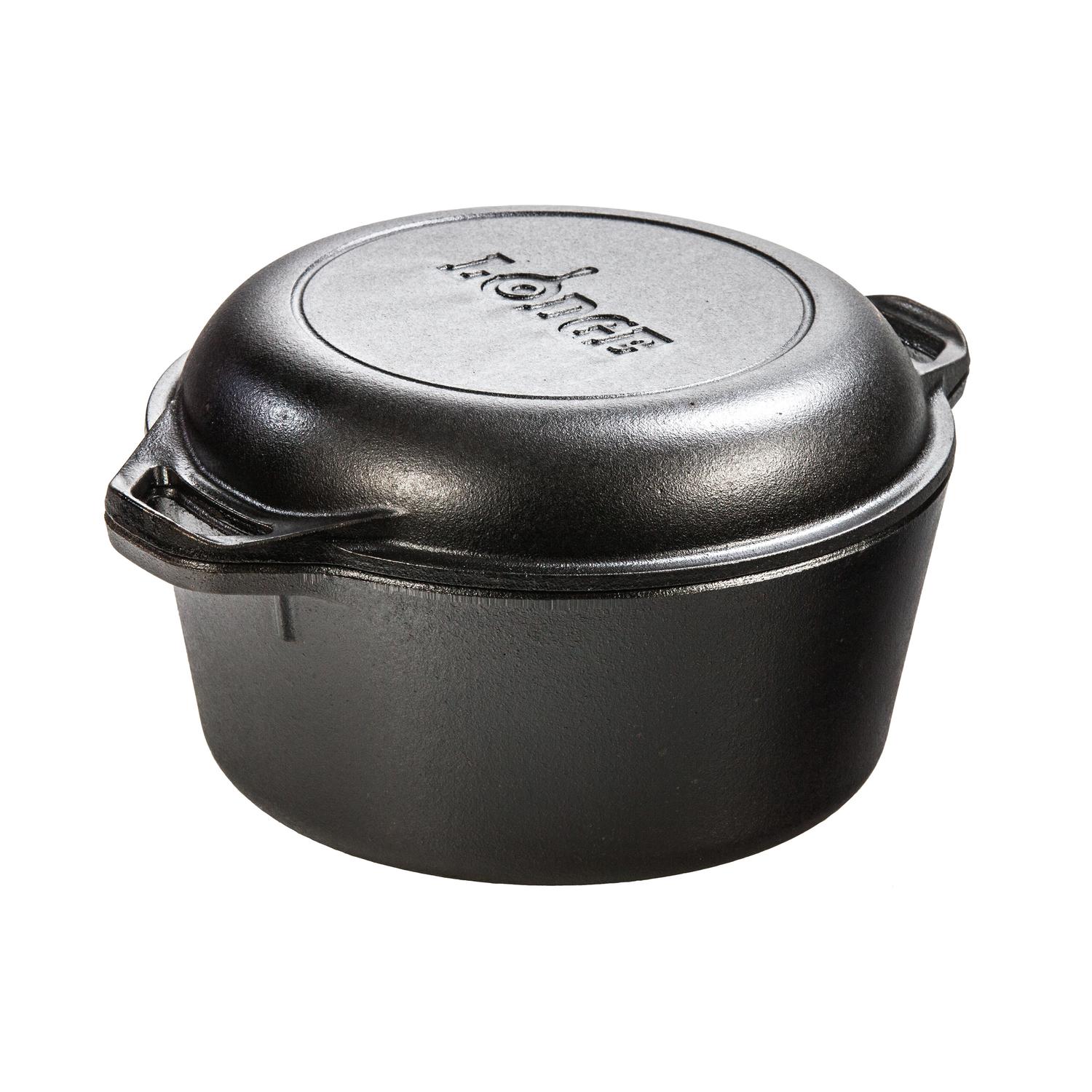 Lodge Cast Iron Dutch Oven 7.06 in. 5 qt Black Sansujyuku sansujyuku.com