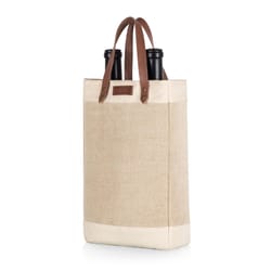 Oniva Pinot Jute 2 Bottle Wine Beige 2 bottle Cooler Bag