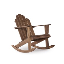 Linon Home Decor Alliger Brown Wood Frame Adirondack Rocking Chair