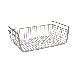 Spectrum Ashley 10.25 in. L X 17 in. W X 5.8 in. H Silver Shelf Basket